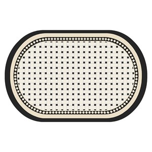فرش بیضی طرح کلاسیک کد 906