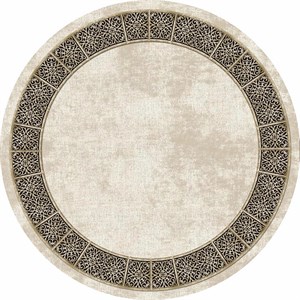 فرش گرد کرم طرح کلاسیک مدل نویسا کد 931