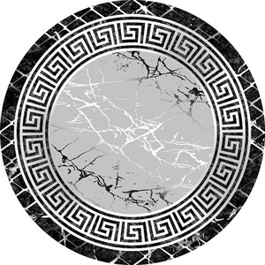 فرش گرد مدرن طرح ورساچه مدل تیام کد 1044
