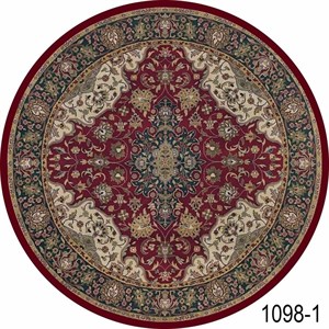 فرش گرد لاکی طرح ترنج مدل آتوسا کد 1098