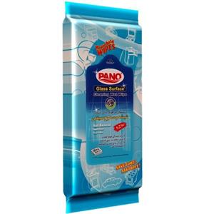 دستمال مرطوب پانو مخصوص شیشه و سطوح صیقلی بسته 36 عددی Pano Glass Surface Wet Wipes 36pcs