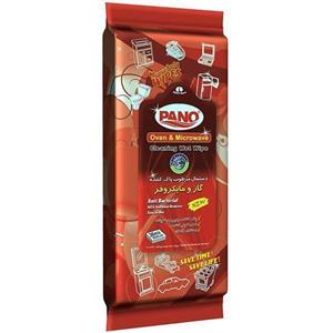 دستمال مرطوب پانو مخصوص گاز و مایکروفر بسته 36 عددی Pano Oven And Microwave Wet Wipes 36pcs