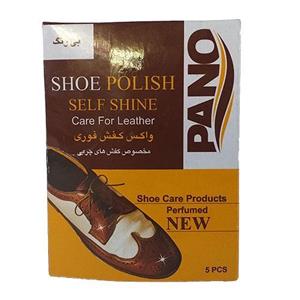 دستمال مرطوب پانو مخصوص کیف و کفش چرمی بسته 5 عددی Pano Shoe Polish Wet Wipes 5pcs