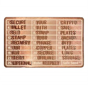 پک 2 عددی صفحه مسی Safe Seed Copper Edition | ذخیره‌سازی امن عبارت بازیابی کیف پول ارز دیجیتال