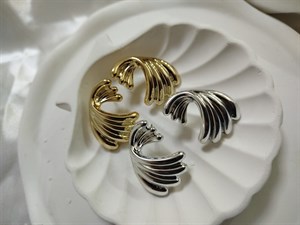 گوشواره بال فرشته براق ، گوشواره شاخ گوزنی فشن ترند برند Zara