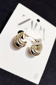 گوشواره دم وال فشن سه بعدی جنس رادیوم رنگ ثابت ضد حساسیت و آلرژی Zara accessories