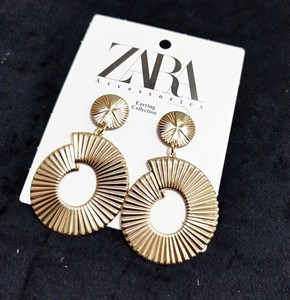 گوشواره فشن دفرمه بیگ اسپیرال زارا اروپایی استیل رنگ ثابت ضد حساسیت Zara accessories