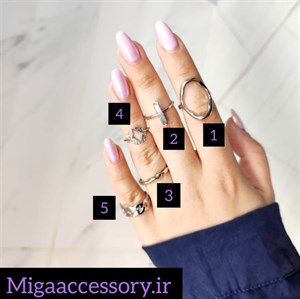 انگشتر نقره‌ای هندسی/ دم وال پری دریایی/ کبریتی/ کارتیر عریض متنوع پینترستی مینیمال 2026 تولید ایتالیا از برند Zara accessories