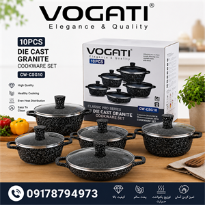 این محصول یک سرویس قابلمه گرانیتی ۱۰ پارچه VOGATI مدل CW-CSG10 است