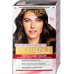 رنگ مو لورآل شماره 5.00 قهوه‌ای روشن طبیعی L’Oreal Triple Care Hair Color 5.00 True Light Brown