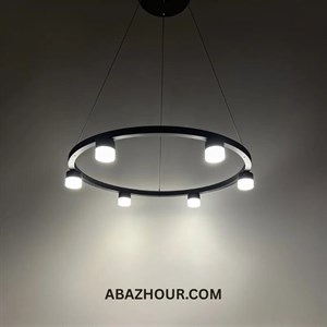 لوستر مدرن حلقه ای با بدنه آلومینیوم و اکریلیک کد CM468