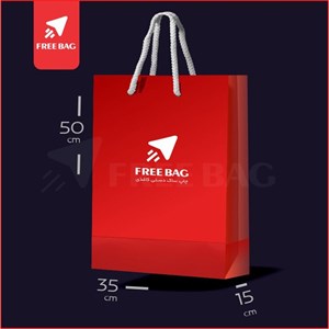 ساک دستی کاغذی گلاسه اختصاصی ابعاد 50-35-15