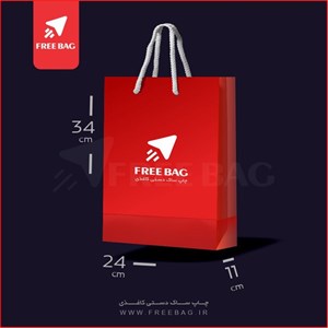 ساک دستی کاغذی گلاسه اختصاصی ابعاد 34-23-11