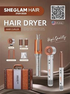 پک سشوار چندکاره شیگلم با فر مو مدل Dyson Design با موتور BLDC