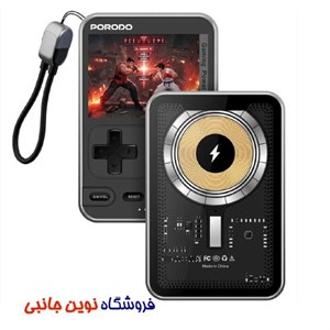 پاوربانک مگ سیف و کنسول بازی پرودو مدل PBPBXH003BK ظرفیت 5K میلی آمپر | Porodo PBPBXH003BK Arcadevolt 5000mAh MagSafe Power Bank (تک / عمده)