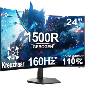 مانیتور گیمینگ خمیده 24 اینچ مینی فایر مدل  MFG24C1L FHD 160Hz