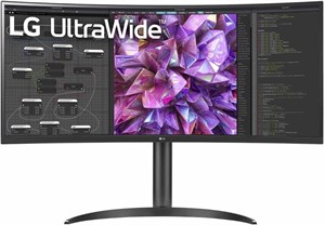 مانیتور خمیده فوق عریض ال‌جی 34WQ75C، 34 اینچ، 21:9 QHD 1440p، نمایشگر IPS، پوشش 99% sRGB (Typ.)، HDR 10، ویژگی‌های محافظت از چشم، USB Type-C، RJ45 LAN، HDMI، DisplayPort، بلندگوهای استریو 7 واتی، طراحی ارگونومیک