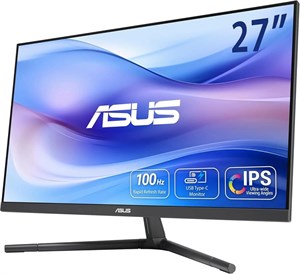 مانیتور گیمینگ مراقبت از چشم ایسوس VU279CFE: ۲۷ اینچ، FHD (۱۹۲۰x۱۰۸۰)، IPS، ۱۰۰ هرتز، IPS، Adaptive-Sync، پورت USB Type-C با توان خروجی ۱۵ وات، مرکز DisplayWidget، فناوری EyeCare Plus - مشکی