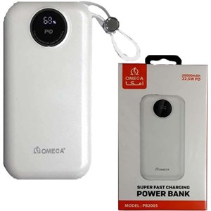 پاور بانک 22.5 وات امگا مدل PB2005 ظرفیت 20000 میلی آمپر ساعت