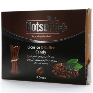 آبنبات سرد مکیدنی شیرین بیان با طعم قهوه نات سور 12 عددی