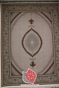 فرش آرا مشهد 1200 شانه تراکم 3600 طرح 60062 کرم تمام نخ اکریلیک