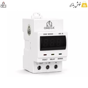 محافظ ولتاژ مینیاتوری امگا مدل DW-9000 (40 آمپر) – نمایشگر دیجیتال