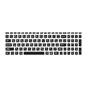 استیکر کیبورد لپ تاپ لنوو طرح black 01