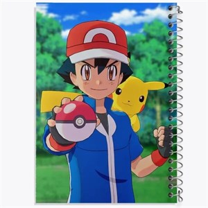 دفتر مشق 50 برگ خندالو طرح انیمه پوکمون (Pokemon)