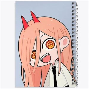 دفتر لیست خرید 100 برگ خندالو طرح پاور انیمه مرد اره ای Chainsaw Man
