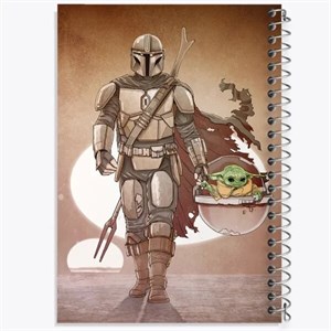 دفتر زبان دو خط 50 برگ خندالو طرح جنگ ستارگان (Star Wars)