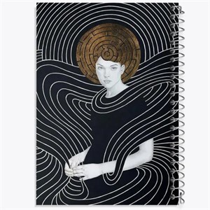 دفتر زبان دو خط 50 برگ خندالو طرح دکوراتیو (decorative)
