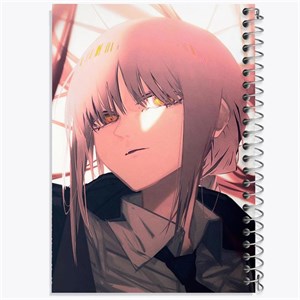 دفتر لیست خرید 100 برگ خندالو طرح ماکیما انیمه مرد اره ای Chainsaw Man