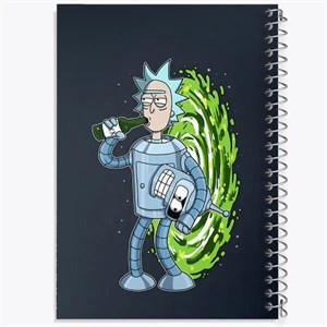 دفتر لغت 50 برگ خندالو طرح ریک و مورتی (Rick and Morty)
