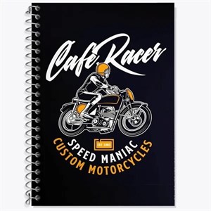 دفتر زبان دو خط 50 برگ خندالو طرح موتور سیکلت (Motorcycle)