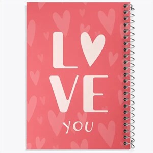دفتر زبان دو خط 50 برگ خندالو طرح Love
