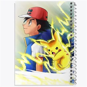 دفتر نقطه ای مهندسی 50 برگ خندالو طرح انیمه پوکمون (Pokemon)