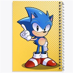 دفتر زبان دو خط 50 برگ خندالو طرح سونیک (Sonic)