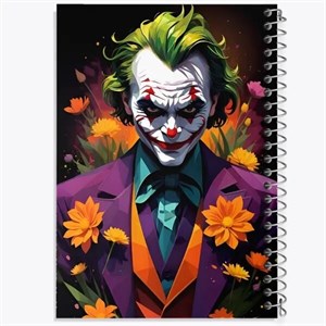 دفتر زبان دو خط 50 برگ خندالو طرح جوکر (Joker)