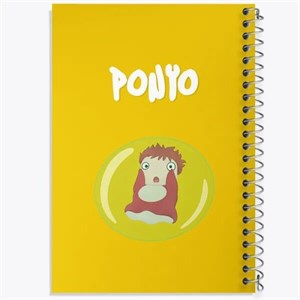 دفتر زبان دو خط 100 برگ خندالو طرح انیمه پونیو (Ponyo)