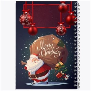 دفتر لغت 50 برگ خندالو طرح کریسمس Christmas