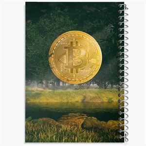 دفتر نقطه ای مهندسی 100 برگ خندالو طرح بیت کوین (Bitcoin)