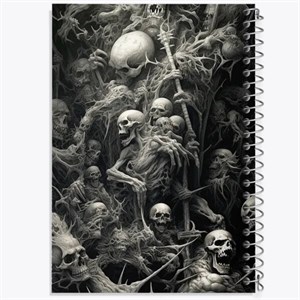 دفتر مشق 100 برگ خندالو طرح اسکلت (Skeleton)