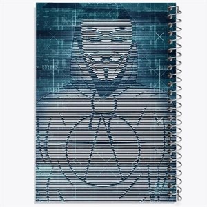 دفتر شطرنجی 50 برگ خندالو طرح هکر (Hacker)