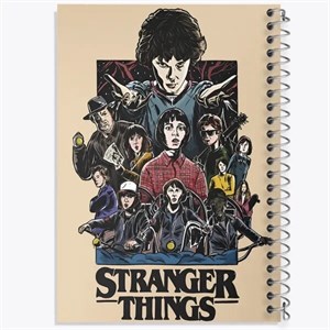 دفتر شطرنجی 100 برگ خندالو طرح استرنجر تینگز (Stranger Things)