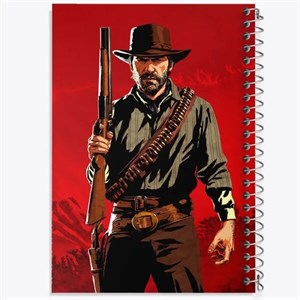 دفتر نقطه ای مهندسی 50 برگ خندالو طرح رد دد (Red Dead)