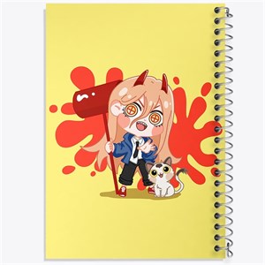 دفتر مشق 50 برگ خندالو طرح پاور انیمه مرد اره ای Chainsaw Man