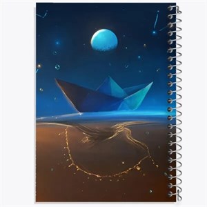 دفتر لیست خرید 100 برگ خندالو طرح انتزاعی
