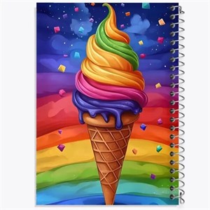 دفتر نقطه ای مهندسی 50 برگ خندالو طرح بستنی