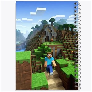 دفتر زبان دو خط 50 برگ خندالو طرح ماینکرافت (Minecraft)