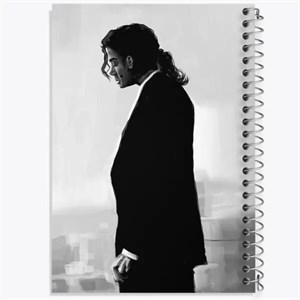 دفتر زبان دو خط 100 برگ خندالو طرح مایکل جکسون (Michael Jackson)